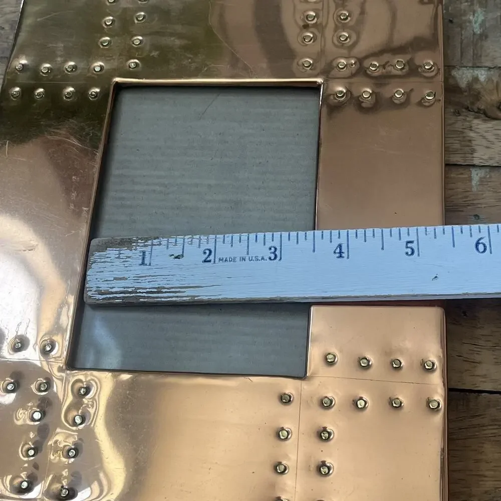 90s Polished Copper Foil Picture Frame 3.5
